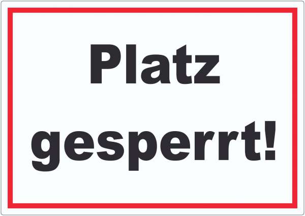 Platz Gesperrt Aufkleber Sportverein