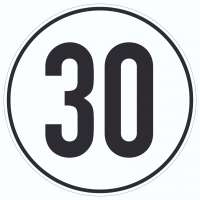 30km/h Geschwindigkeit Aufkleber Kreis 30km/h Geschwindigkeit Aufkleber Kreis