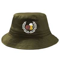 Lorbeerkranz Fussball Bier Fischerhut - Oliv - bestickt - Bucket Hat Anglerhut Lorbeerkranz Fussball Bier Fischerhut - Oliv - bestickt - Bucket Hat Anglerhut