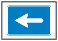 In Pfeilrichtung fahren links Symbol Aufkleber In Pfeilrichtung fahren links Symbol Aufkleber