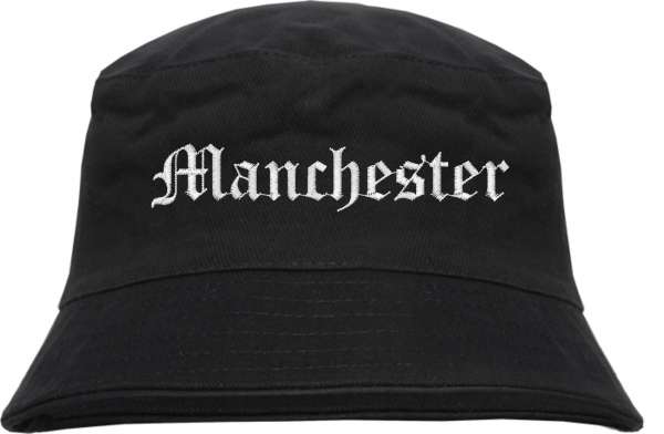 Manchester Fischerhut - Altdeutsch - bestickt - Bucket Hat Anglerhut Hut