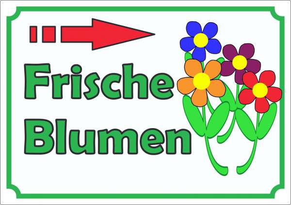 Werbeaufkleber Aufkleber Blumen rechts