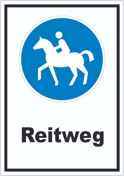 Aufkleber Reitweg