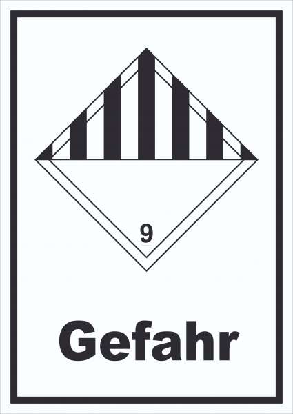 Schild verschiedene Gefahren Gefahr Stoffe Material miscellaneous hochkant