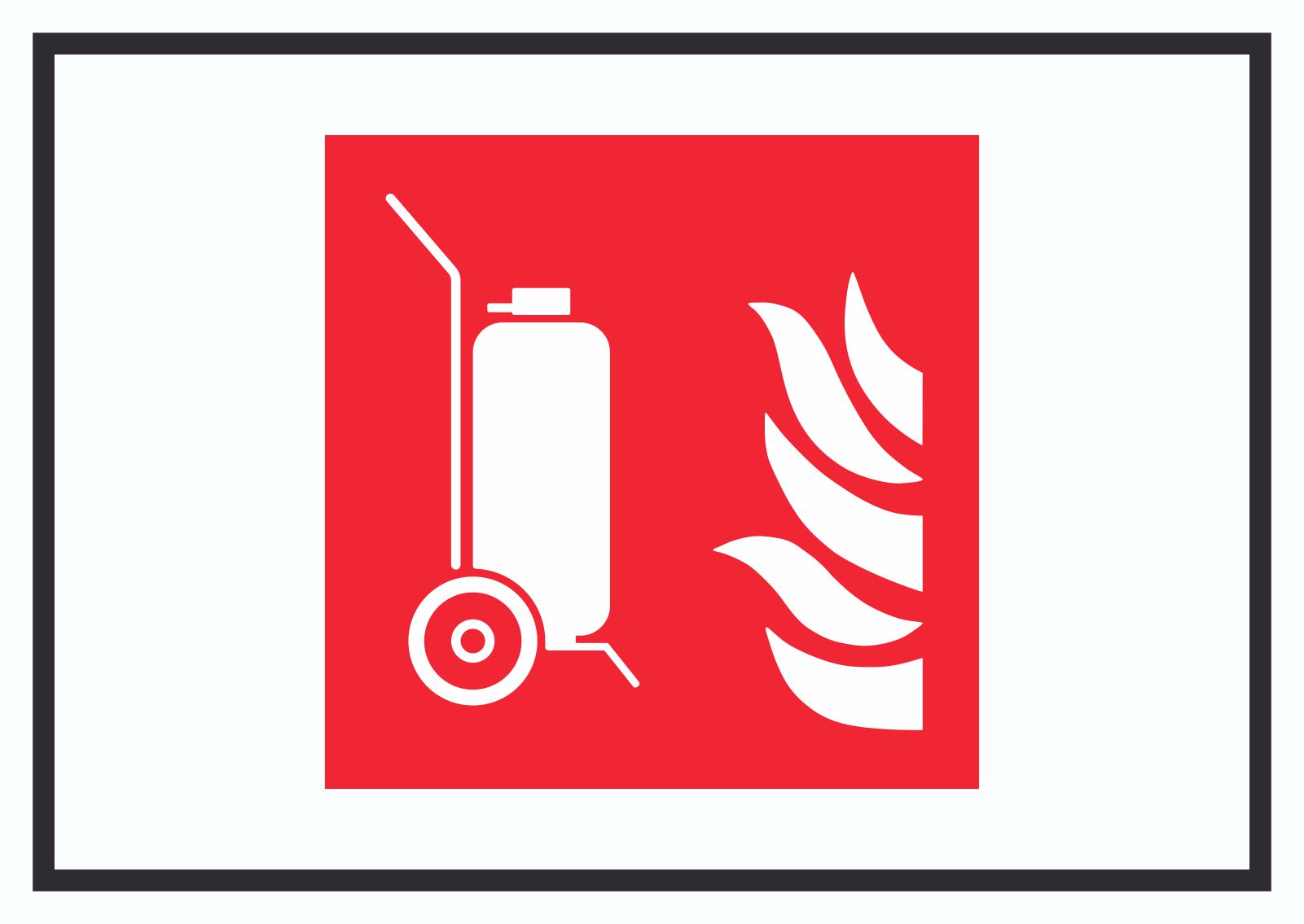 Fahrbarer Feuerlöscher Symbol Schild  HB-Druck Schilder, Textildruck & Stickerei  Onlineshop