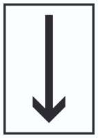 Vorschau: Richtungspfeil runter Schild hochkant schwarz weiss Pfeil Vorschau: Richtungspfeil runter Schild hochkant schwarz weiss Pfeil