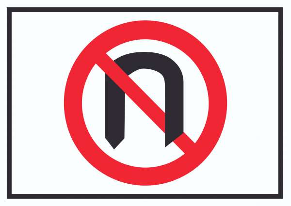 Wenden verboten Symbol Schild