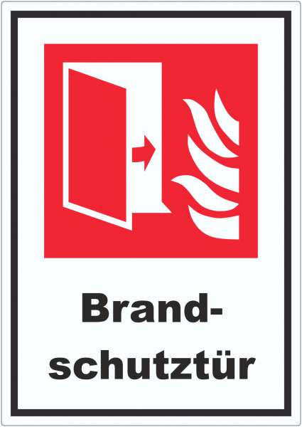 Brandschutztür Brandschutz Aufkleber