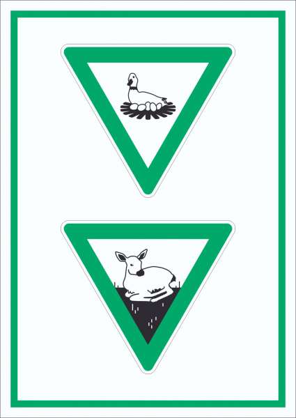 Brut- und Setzzeit hochkant Symbol Schild