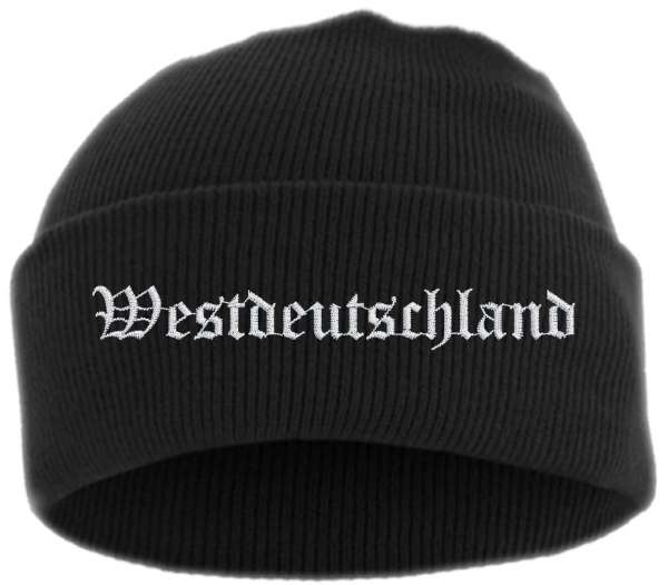 Westdeutschland Umschlagmütze - Altdeutsch - Bestickt - Mütze mit breitem Umschlag