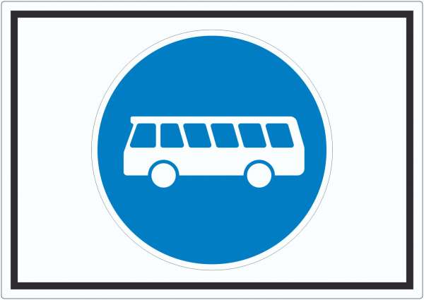 Aufkleber Busfahrstreifen Symbol