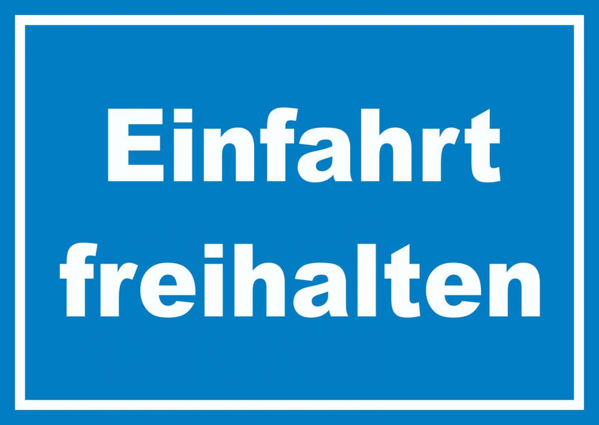 SCHILDER HIMMEL Individuelles Schild 'Einfahrt Freihalten' – Alu-Verbund, Verschiedene Größen & Befestigungen, Selbst Gestalten