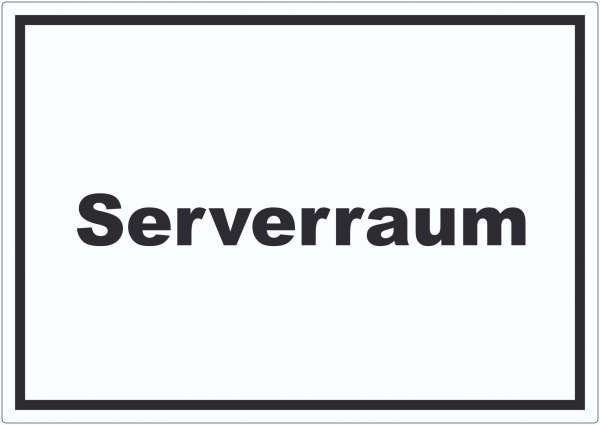 Serverraum Aufkleber mit Text Computer IT PC waagerecht