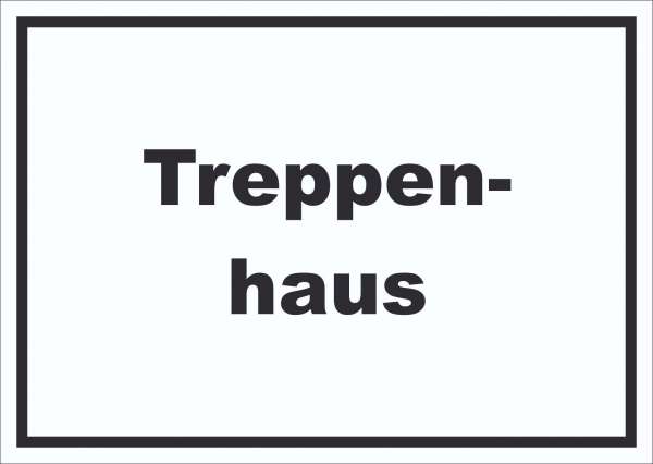 Treppenhaus Schild mit Text Stufen steigen waagerecht