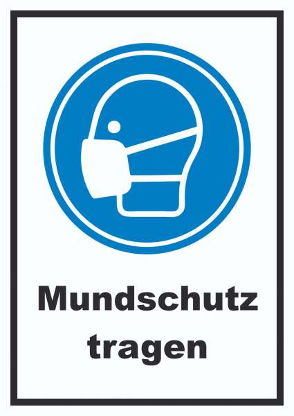 Mundschutz tragen Schild