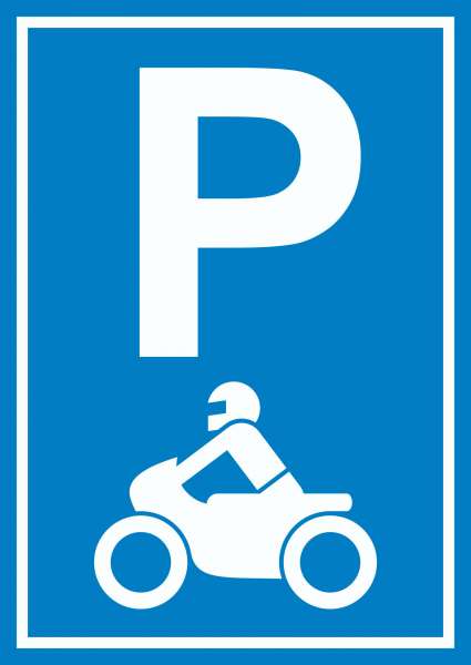Motorrad Parkplatz Schild Biker Parkplatz