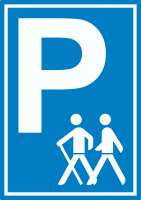 Wanderer Parkplatz Aufkleber Wanderer Parkplatz Aufkleber