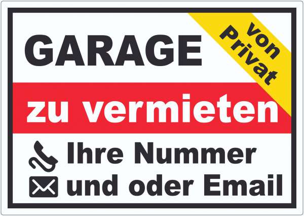 Garage zu vermieten von privat Aufkleber