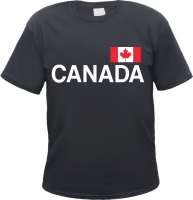 Canada Herren T-Shirt - Blockschrift mit Flagge - Tee Shirt Canada Herren T-Shirt - Blockschrift mit Flagge - Tee Shirt