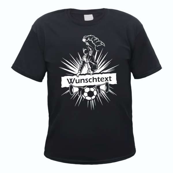 Individuelles Ultras Pyro T-Shirt - schwarz - Blockschrift - mit Wunschtext bedruckt