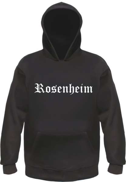 Rosenheim Kapuzensweatshirt - Altdeutsch bedruckt - Hoodie Kapuzenpullover