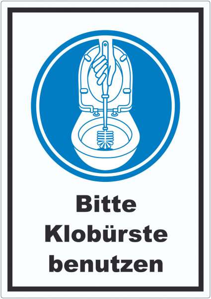 Bitte Klobürste benutzen Aufkleber