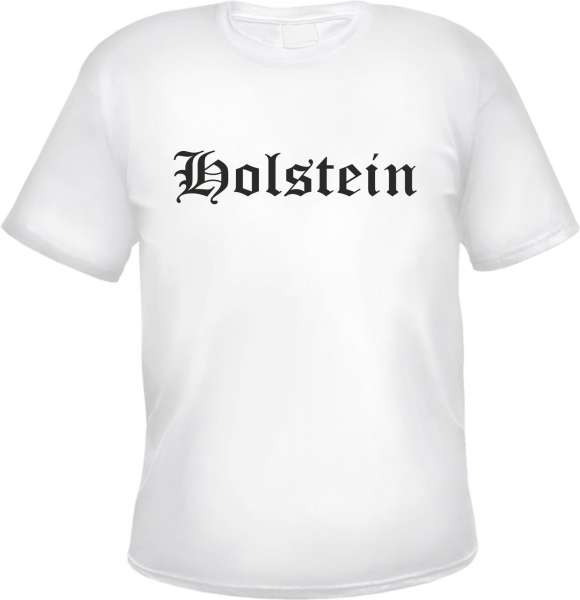 Holstein Herren T-Shirt - Altdeutsch - Weißes Tee Shirt