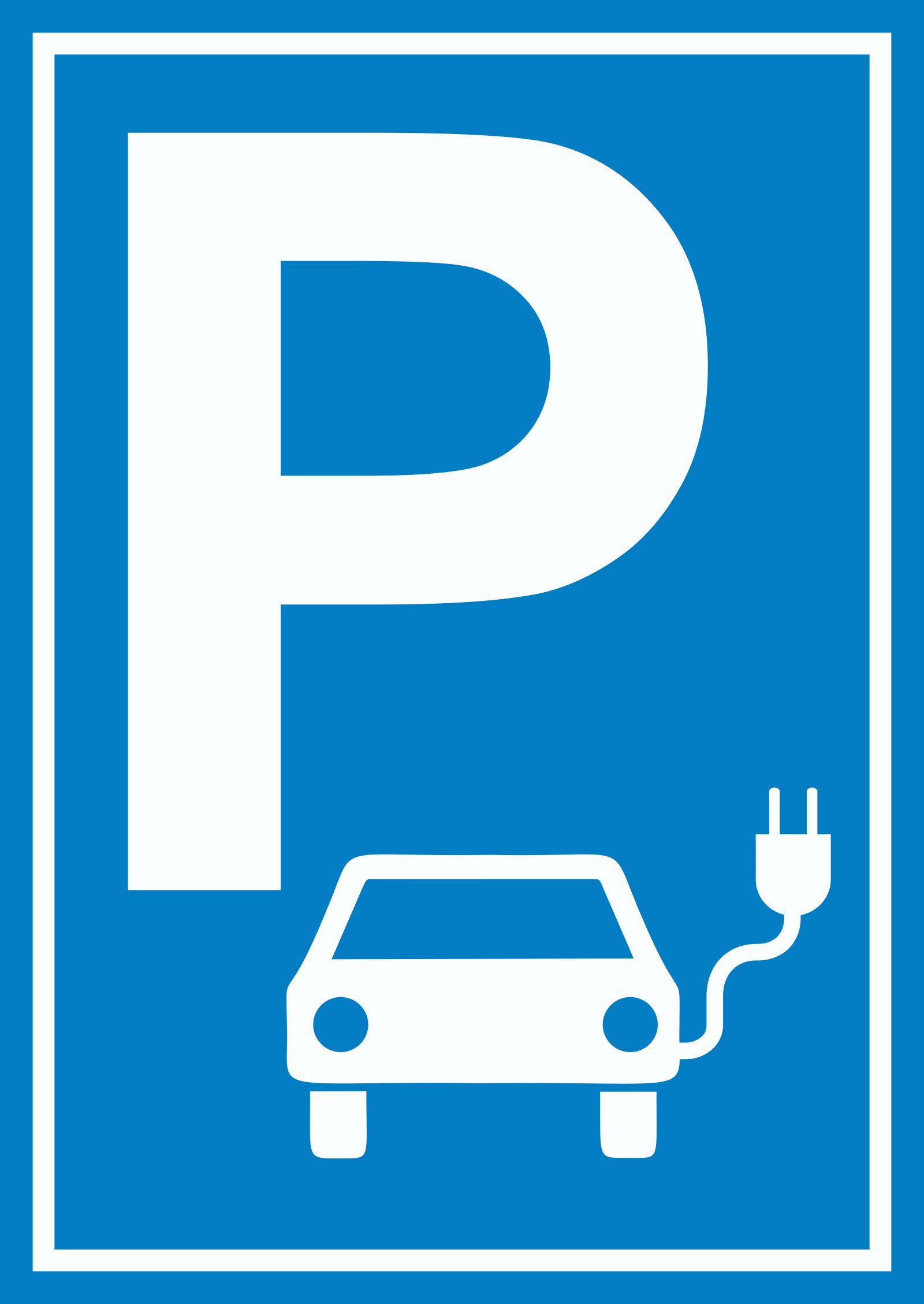 Schild,Parkplatzschild,Parkschild,Nur für Elektrofahrzeuge,Hinweisschild  P209 