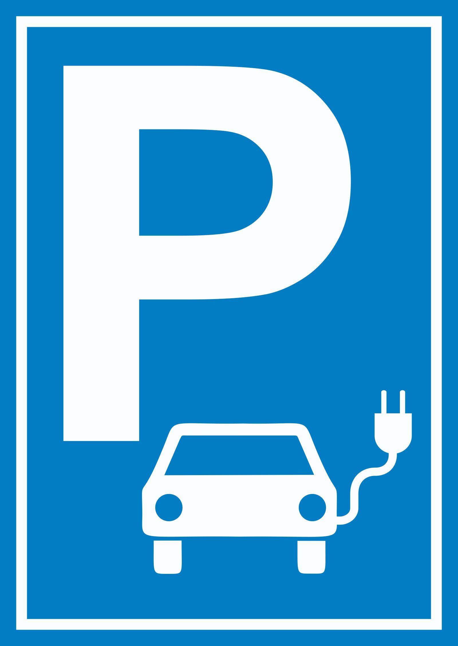 Parkplatzschild Elektrofahrzeuge Wunschtext