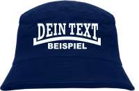Individueller Fischerhut - dunkelblau - Linie - Bucket Hat mit Wunschtext bedruckt Individueller Fischerhut - dunkelblau - Linie - Bucket Hat mit Wunschtext bedruckt