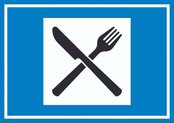 Autobahngasthaus Symbol Schild