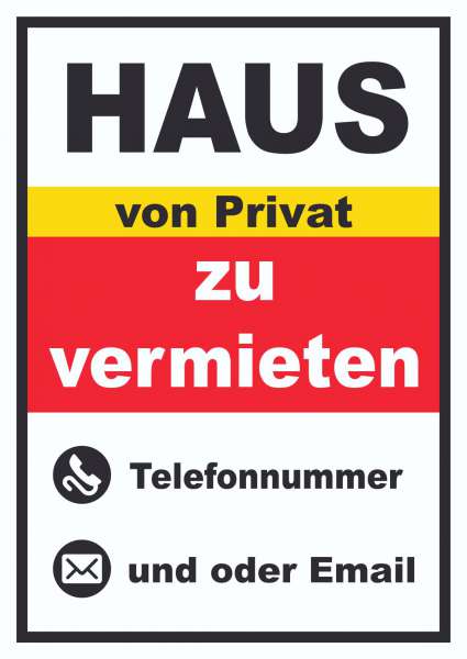 Haus zu vermieten von Privat Hochkant