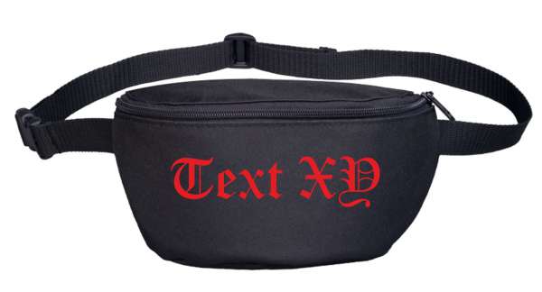 Bauchtasche mit Wunschtext - Altdeutsch - bedruckt - Gürteltasche Hipbag