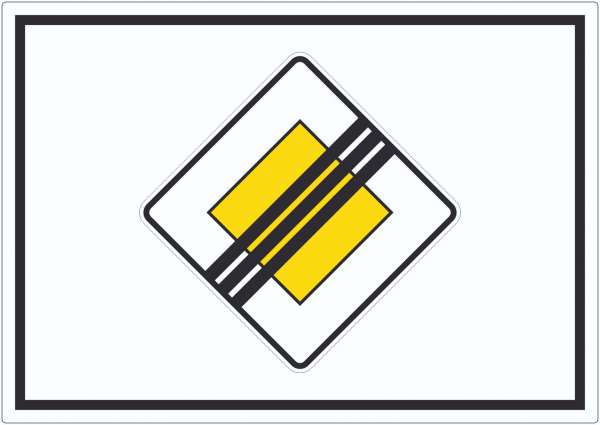 Vorfahrtstraße Ende Symbol Aufkleber