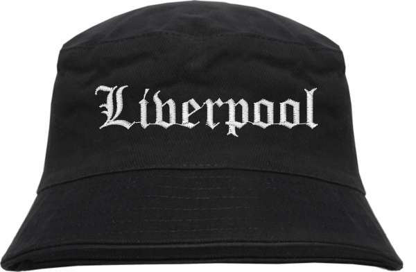 Liverpool Fischerhut - Altdeutsch - bestickt - Bucket Hat Anglerhut Hut