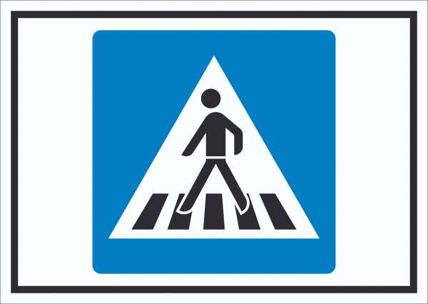 Fußgängerüberweg Symbol Schild