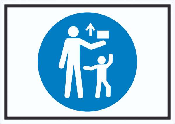 Von Kindern fernhalten Symbol Schild