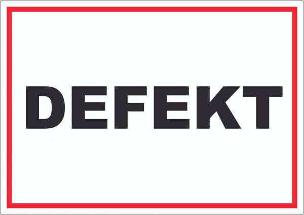 Defekt Aufkleber