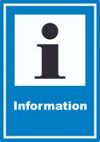 Information Aufkleber Information Aufkleber