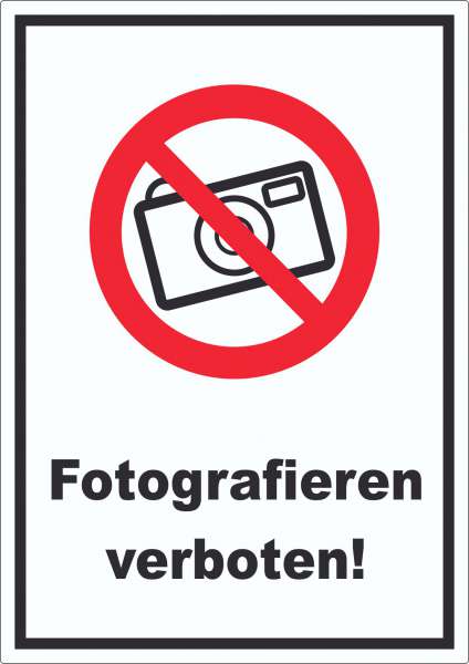 Fotografieren verboten Aufkleber Keine Photos