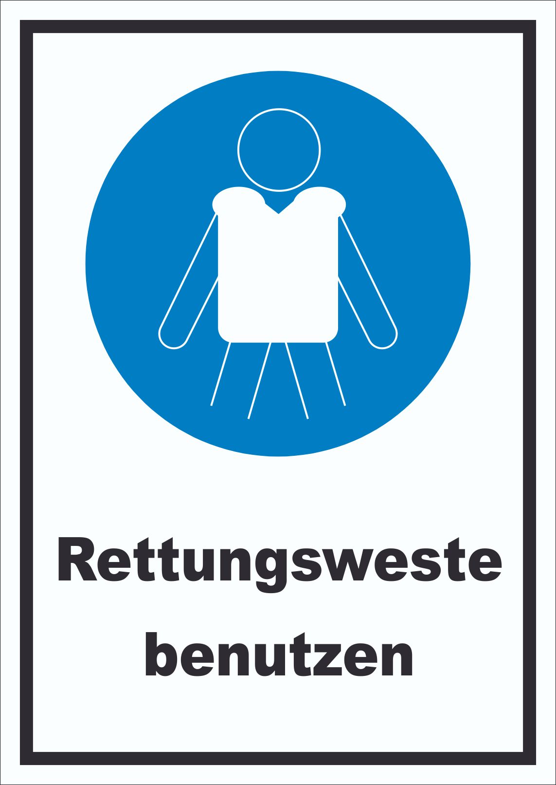 Rettungsweste benutzen Schild  HB-Druck Schilder, Textildruck & Stickerei  Onlineshop