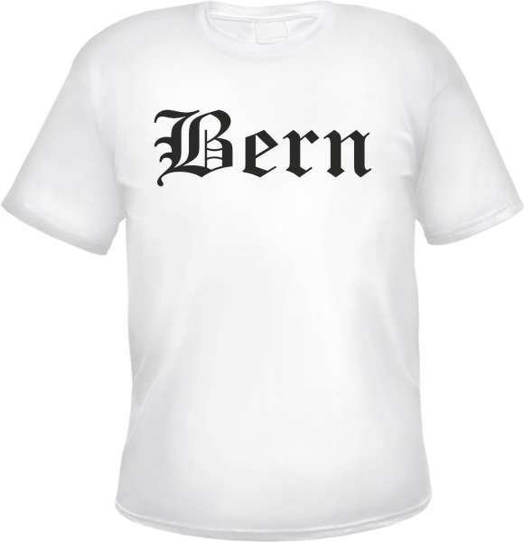 Bern Herren T-Shirt - Altdeutsch - Weißes Tee Shirt