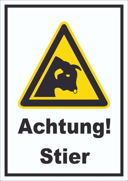 Achtung Stier Schild