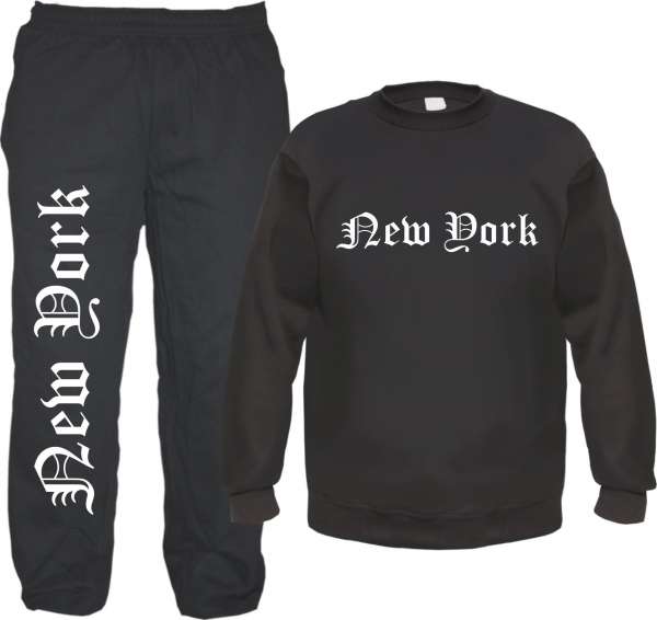 New York Jogginghose und Sweat im Set - Jogginganzug