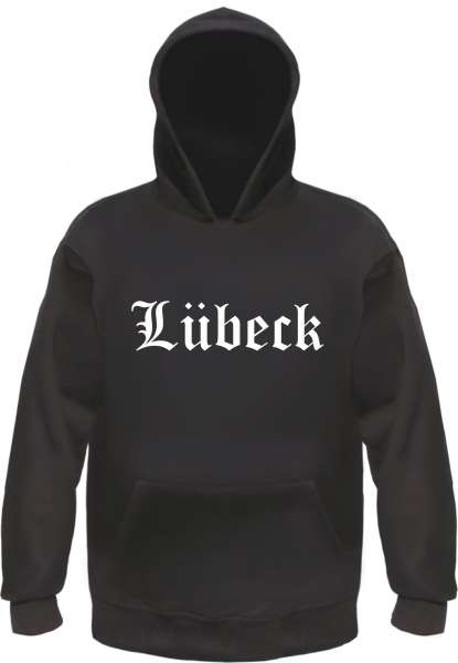 Lübeck Kapuzensweatshirt - Altdeutsch bedruckt - Hoodie Kapuzenpullover