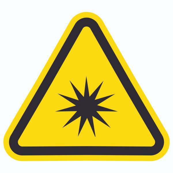 Achtung Optische Strahlung Symbol Aufkleber Dreieck