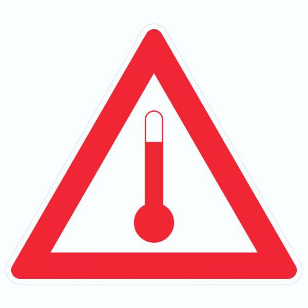 Aufkleber Dreick Gefahrgutklasse Hot Symbol Heiß
