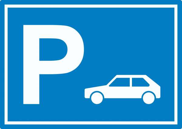 Auto PKW Parkplatz Aufkleber waagerecht