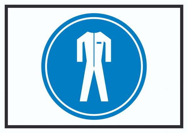 Schutzkleidung tragen Symbol Schild