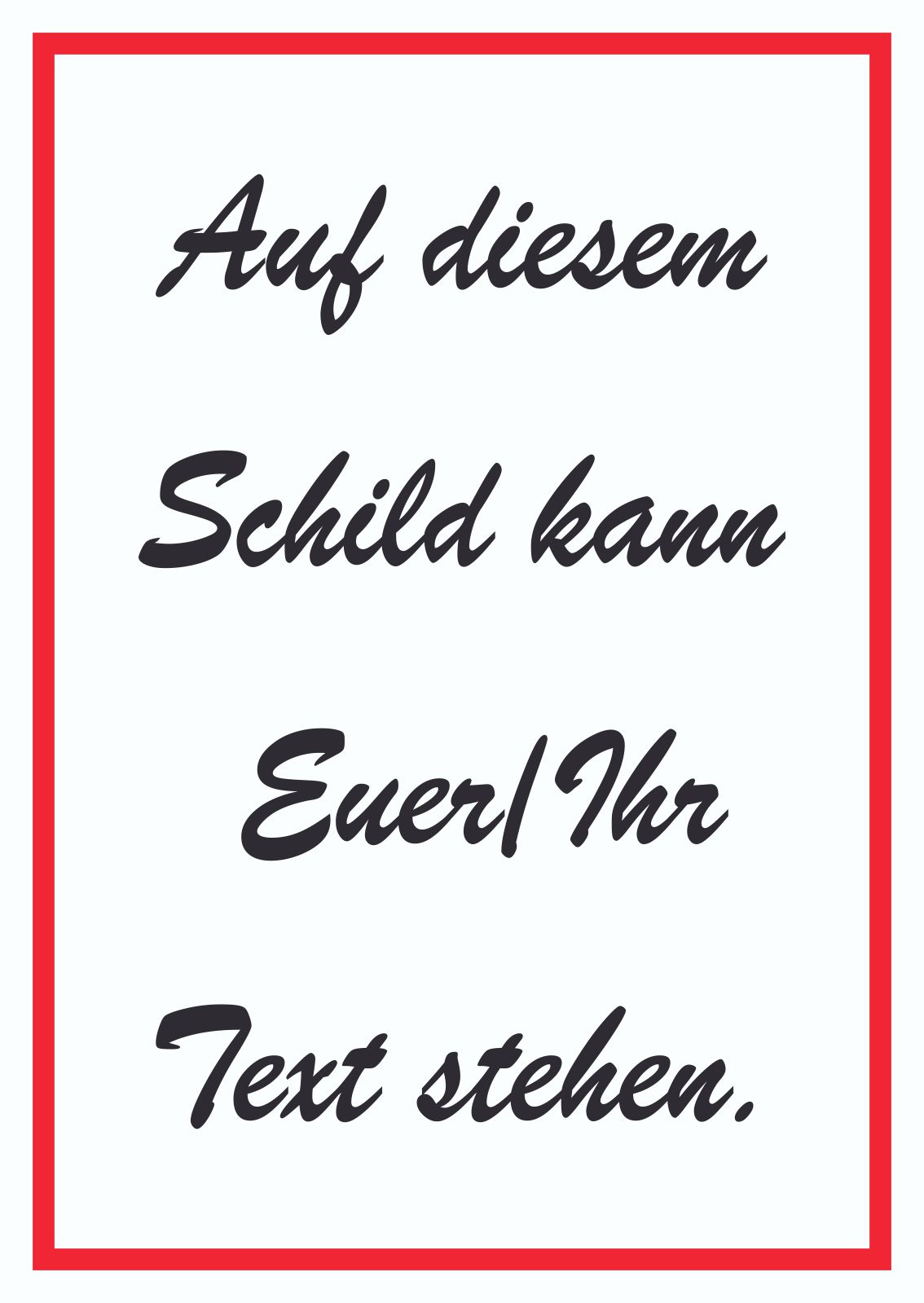 Aufkleber Wunschtext verboten Symbol  HB-Druck Schilder, Textildruck &  Stickerei Onlineshop